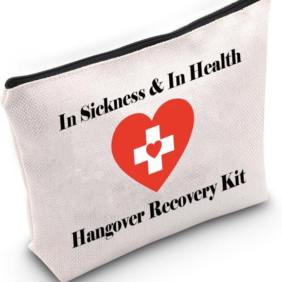Other - Hangover Gift Bachelorette Party Cosmetic Bag In Sickness & In Health Hangover R